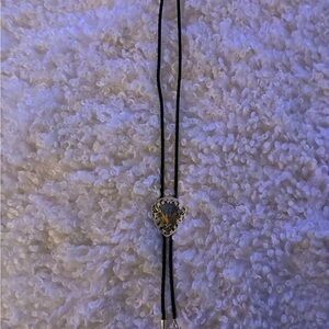 Montana Silversmiths Silver and Black Bison Bolo Tie